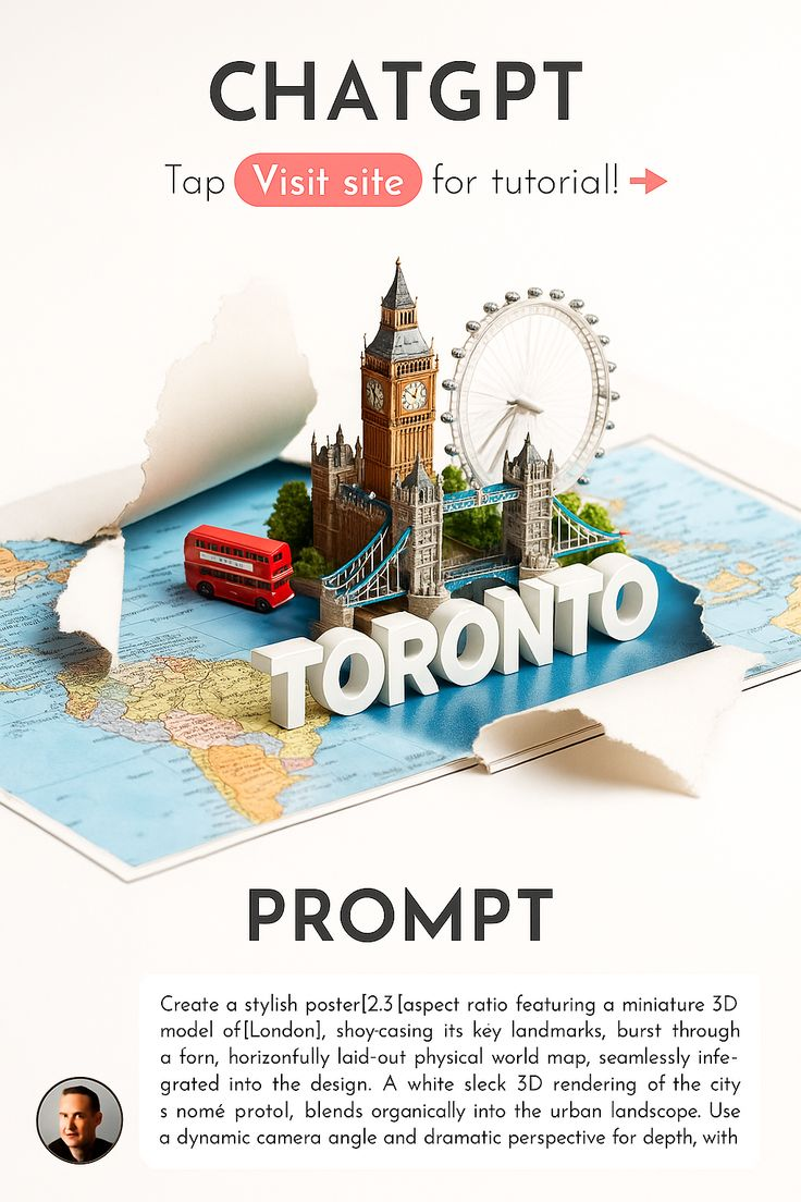 City diorama prompt poster